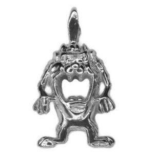 Taz Tazmanian Devil Pendant Charm .925 Sterling Silver